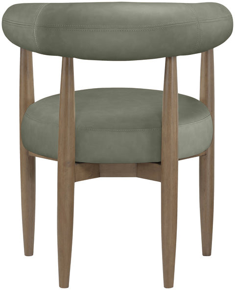 Linden Green Vegan Leather Upholstered Dining Chair, 2-Piece