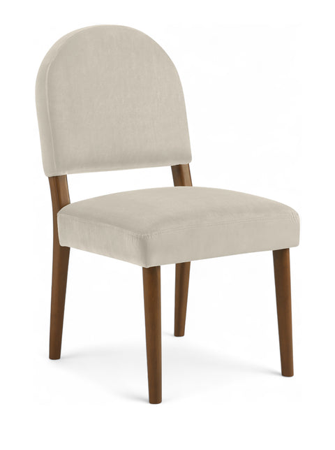 Piper Cream Velvet Performance Fabric Upholstered Dining Chair, 2-Piece (Style 2)