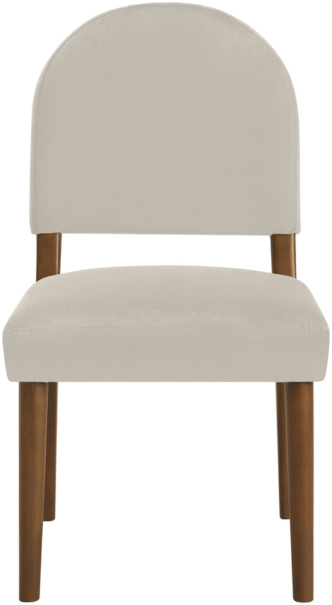 Piper Cream Velvet Performance Fabric Upholstered Dining Chair, 2-Piece (Style 2)