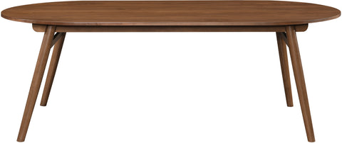Yara 86.75" Brown Solid Wood And Walnut Veneer Dining Table, 1 Piece