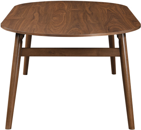 Yara 86.75" Brown Solid Wood And Walnut Veneer Dining Table, 1 Piece