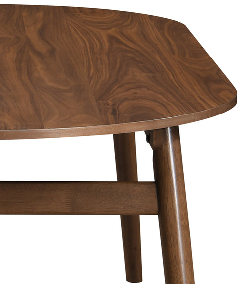 Yara 86.75" Brown Solid Wood And Walnut Veneer Dining Table, 1 Piece