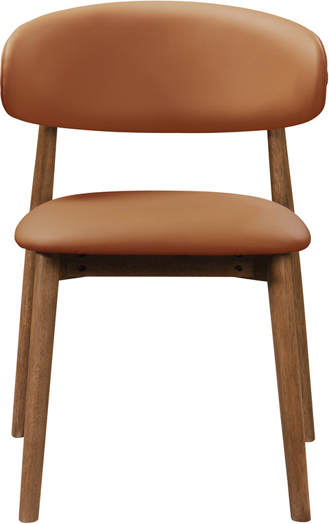 Yara Tan Vegan Leather Upholstered Dining Chair, 2-Piece