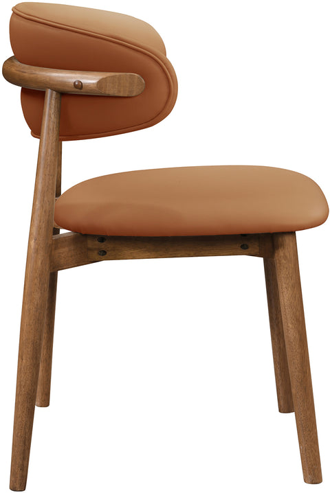 Yara Tan Vegan Leather Upholstered Dining Chair, 2-Piece