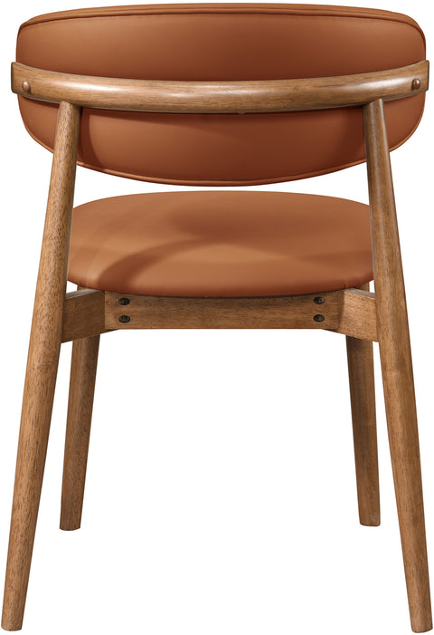 Yara Tan Vegan Leather Upholstered Dining Chair, 2-Piece