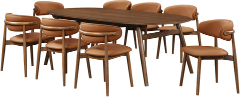 Yara Tan Vegan Leather Upholstered Dining Chair, 2-Piece