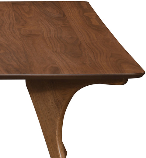 Isolde 86.75" Brown Solid Wood And Walnut Veneer Dining Table, 1 Piece