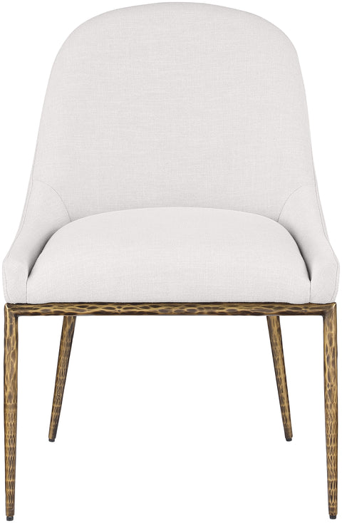 Orla Cream Linen Textured Performance Fabric Upholstered Dining Side Chair, 1 Piece