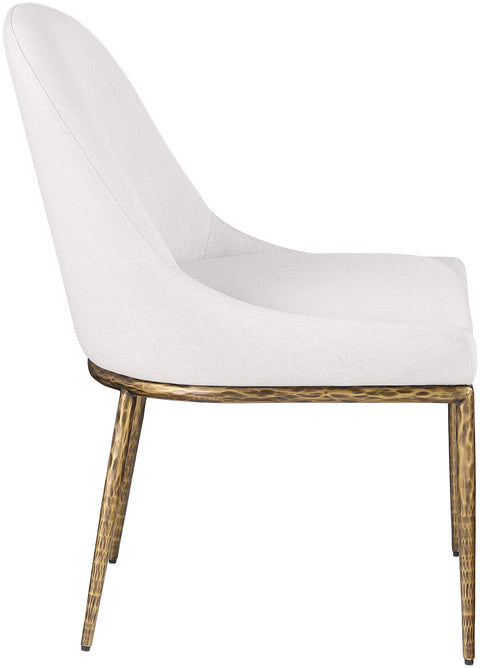 Orla Cream Linen Textured Performance Fabric Upholstered Dining Side Chair, 1 Piece
