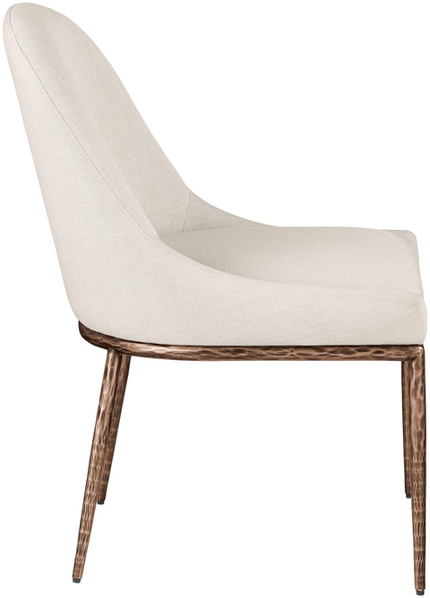 Orla Beige Linen Textured Performance Fabric Upholstered Dining Side Chair, 1 Piece (Style 2)