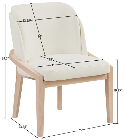 Sage Cream Vegan Leather Upholstered Dining Chair, 1 Piece