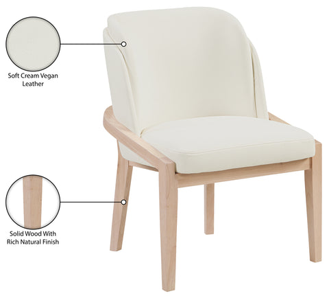 Sage Cream Vegan Leather Upholstered Dining Chair, 1 Piece
