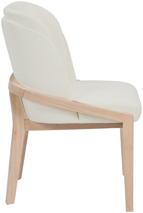 Sage Cream Vegan Leather Upholstered Dining Chair, 1 Piece