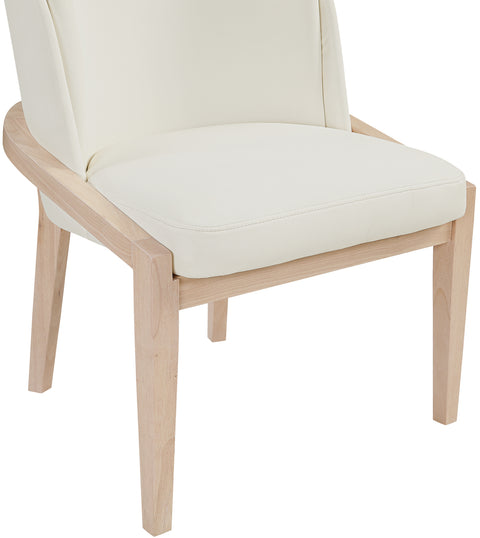 Sage Cream Vegan Leather Upholstered Dining Chair, 1 Piece