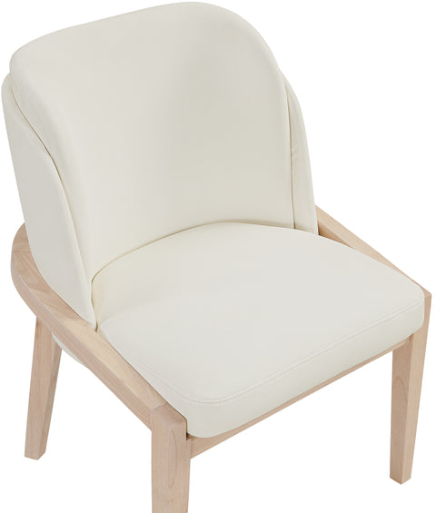 Sage Cream Vegan Leather Upholstered Dining Chair, 1 Piece