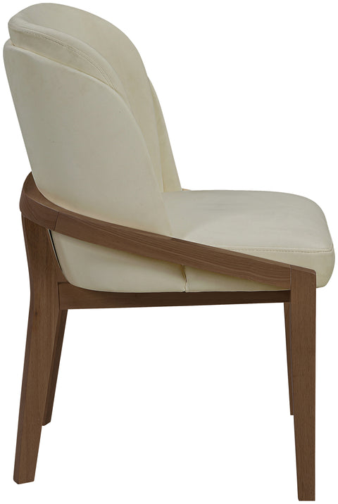 Sage Beige Vegan Leather Upholstered Dining Chair, 1 Piece