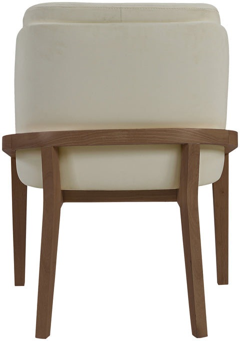 Sage Beige Vegan Leather Upholstered Dining Chair, 1 Piece