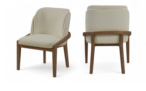 Sage Beige Vegan Leather Upholstered Dining Chair, 1 Piece