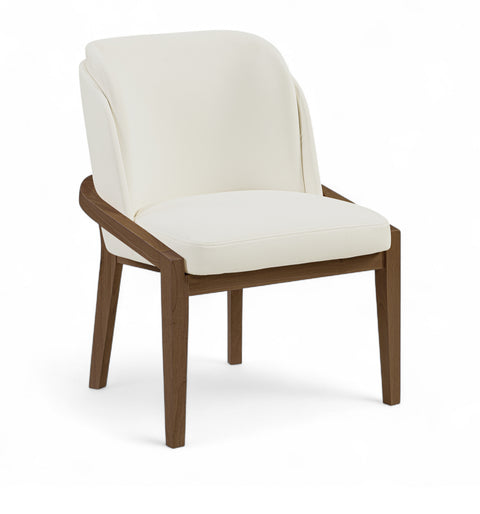 Sage Cream Vegan Leather Upholstered Dining Chair, 1 Piece (Style 2)