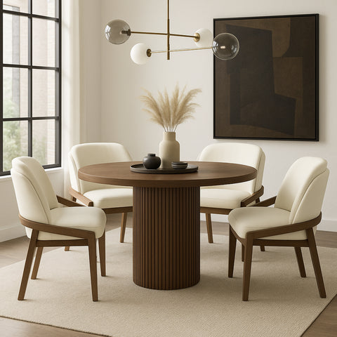 Sage Cream Vegan Leather Upholstered Dining Chair, 1 Piece (Style 2)