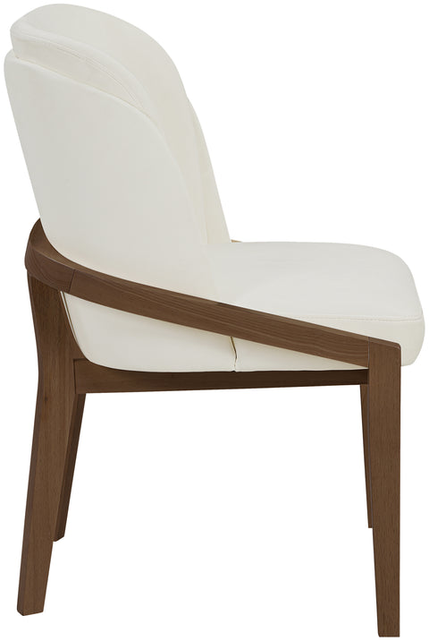 Sage Cream Vegan Leather Upholstered Dining Chair, 1 Piece (Style 2)