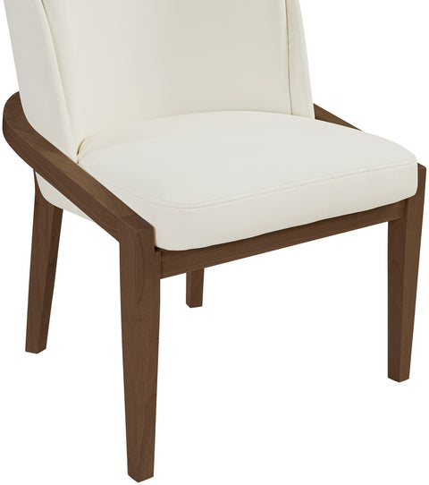 Sage Cream Vegan Leather Upholstered Dining Chair, 1 Piece (Style 2)