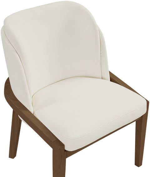Sage Cream Vegan Leather Upholstered Dining Chair, 1 Piece (Style 2)