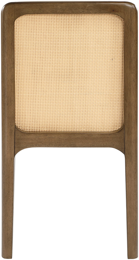 Linden Beige Cane And Vegan Leather Upholstered Dining Chair, 2-Piece