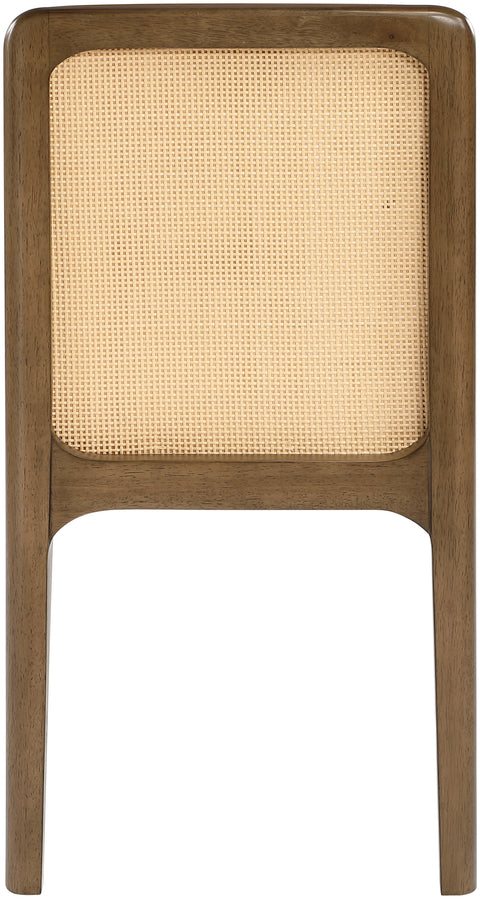 Linden Brown Cane And Vegan Leather Upholstered Dining Chair, 2-Piece (Style 2)