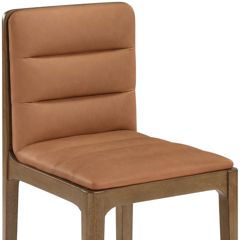 Linden Cognac Cane And Vegan Leather Upholstered Dining Chair, 2-Piece (Style 2)