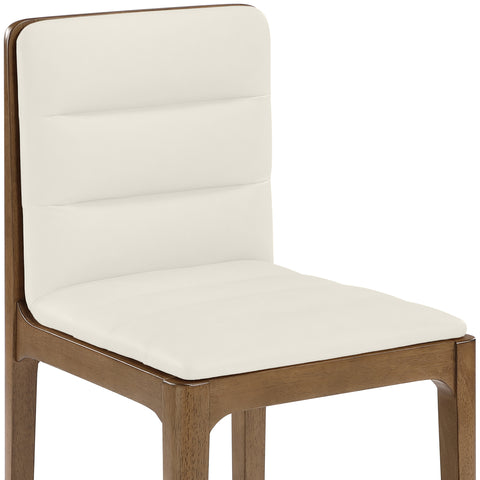 Linden Cream Cane And Vegan Leather Upholstered Dining Chair, 2-Piece (Style 2)