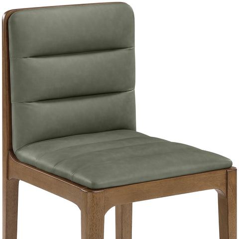 Linden Green Cane And Vegan Leather Upholstered Dining Chair, 2-Piece