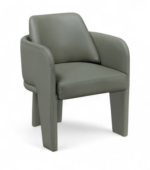 Rhea Olive Vegan Leather Upholstered Dining Chair, 1 Piece