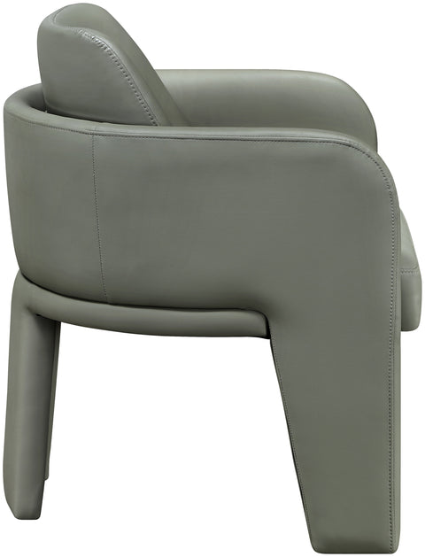Rhea Olive Vegan Leather Upholstered Dining Chair, 1 Piece