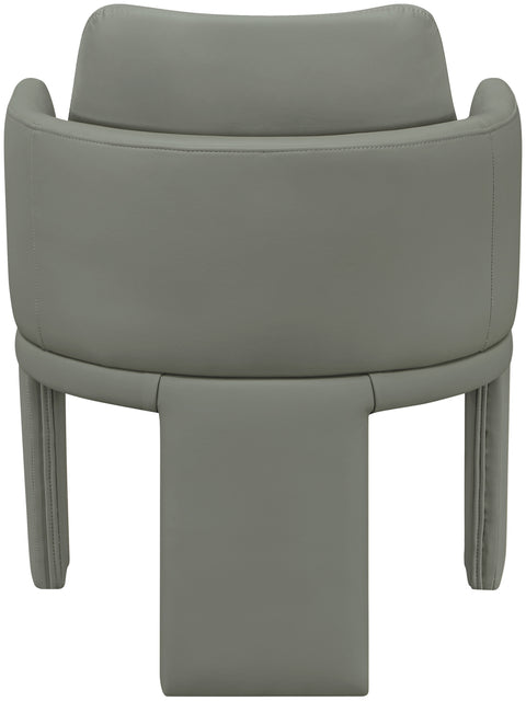Rhea Olive Vegan Leather Upholstered Dining Chair, 1 Piece