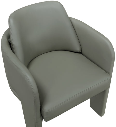 Rhea Olive Vegan Leather Upholstered Dining Chair, 1 Piece