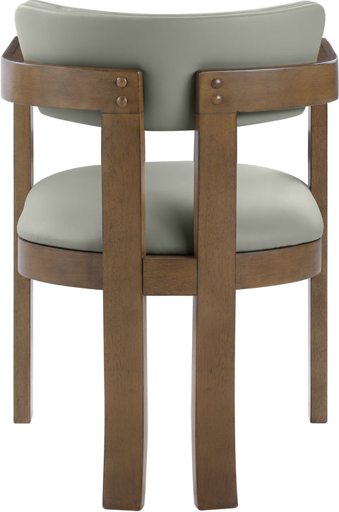 Laurel Olive Vegan Leather Upholstered Dining Arm Chair, 2-Piece