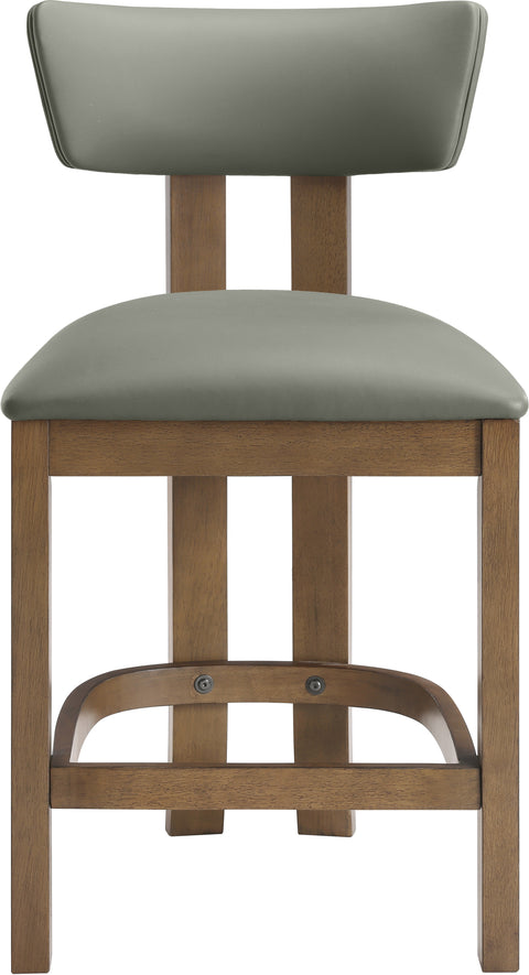 Laurel Olive Vegan Leather Upholstered Counter Stool, 2-Piece