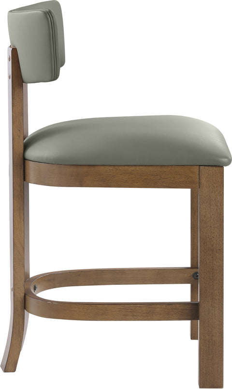 Laurel Olive Vegan Leather Upholstered Counter Stool, 2-Piece
