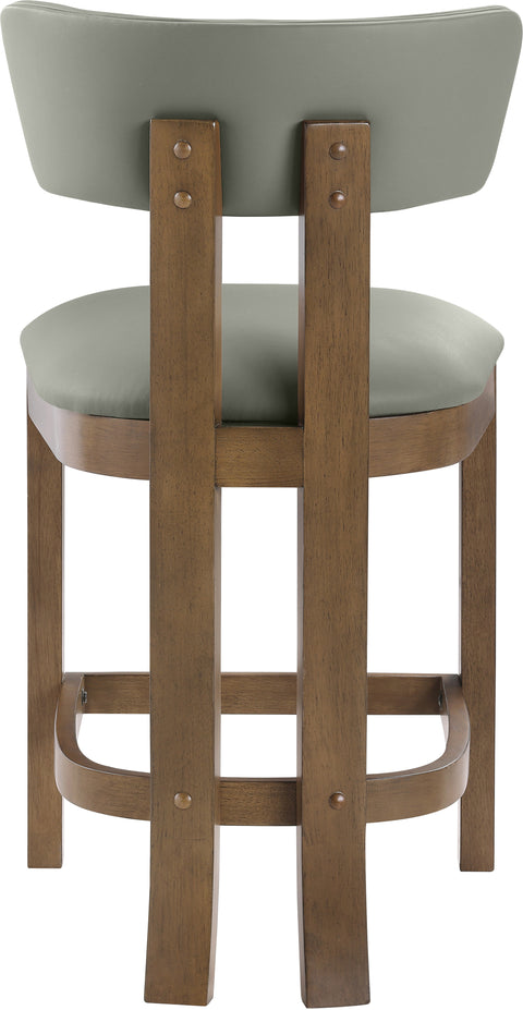 Laurel Olive Vegan Leather Upholstered Counter Stool, 2-Piece