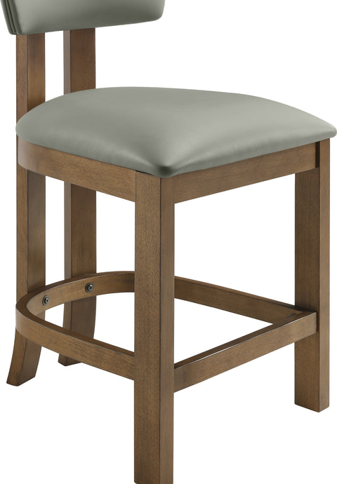 Laurel Olive Vegan Leather Upholstered Counter Stool, 2-Piece