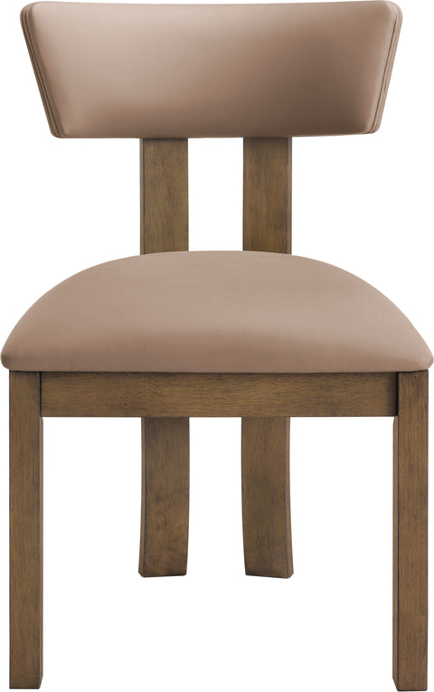 Laurel Tan Vegan Leather Upholstered Dining Side Chair, 2-Piece