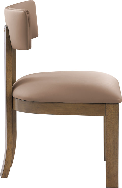 Laurel Tan Vegan Leather Upholstered Dining Side Chair, 2-Piece