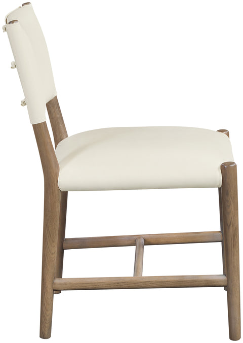 Veda Cream Vegan Leather Upholstered Dining Chair, 2-Piece (Style 2)