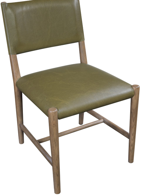Veda Olive Vegan Leather Upholstered Dining Chair, 2-Piece