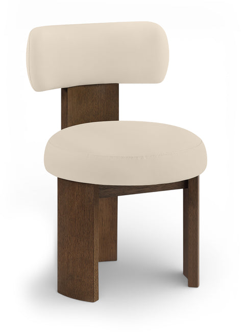 Paloma Beige Vegan Leather Upholstered Dining Chair, 2-Piece (Style 2)