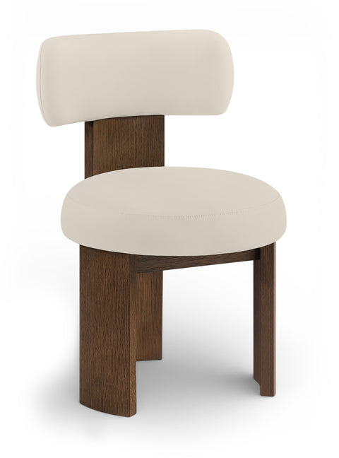 Paloma Taupe Vegan Leather Upholstered Dining Chair, 2-Piece