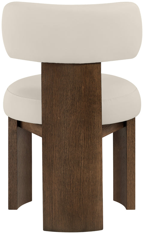 Paloma Taupe Vegan Leather Upholstered Dining Chair, 2-Piece