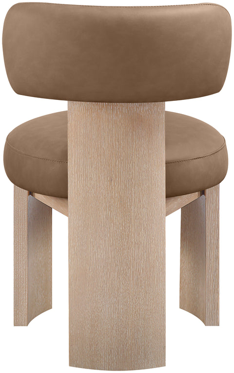 Paloma Brown Vegan Leather Upholstered Dining Chair, 2-Piece (Style 3)