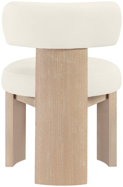 Paloma Cream Vegan Leather Upholstered Dining Chair, 2-Piece (Style 2) (Style 2)